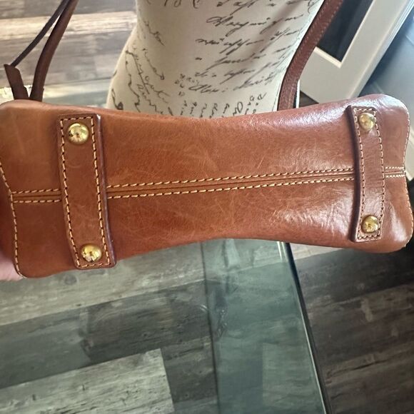 Dooney & Burke Florentine Brown Leather Crossbody Bag - Picture 7 of 12